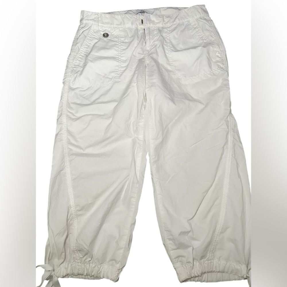 White  EXPRESS Cargo Pants with Relaxed Fit and Elastic Waistband